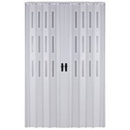 Sarpaş Beyaz Camlı Çift Açılım Katlanır Pvc 132x209 cm 12 mm Akordiyon Kapı