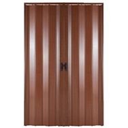 Sarpaş Ceviz Camsız Çift Açılım Katlanır Pvc 132x209 cm 12 mm Akordiyon Kapı