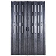 Sarpaş Karaağaç Camlı Çift Açılım Katlanır Pvc 132x204 cm Akordiyon Kapı