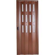 Sarpaş Katlanır Akordiyon Pvc Tek Kapı Camlı 117 x 213 cm Ceviz