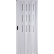 Sarpaş Katlanır Akordiyon Pvc Tek Kapı Camlı - 132 x 213 - Beyaz - 132 x 213 cm