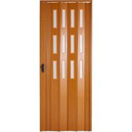 Sarpaş Katlanır Akordiyon Pvc Tek Kapı Camlı 132 x 213 cm Ceviz