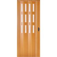 Sarpaş Katlanır Akordiyon Pvc Tek Kapı Camlı - 132 x 220 - Beyaz - 132 x 220 cm