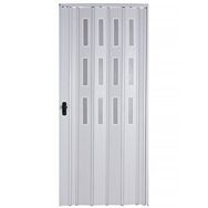Sarpaş Katlanır Akordiyon Pvc Tek Kapı Camlı - 147 x 221 - Beyaz - 147 x 221 cm
