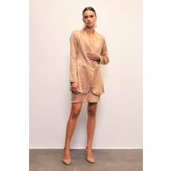 Sateen STN139KET1229 Vizon Jakarlı Kadın Çan Etek