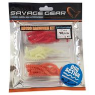 Savage Gear 18 + 2 Adet Uv Red Pink Glow Lrf Ragworm Kit Suni Yem