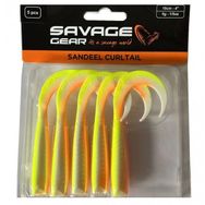 Savage Gear LB Sandeel Curltail 7 cm Lemon Back 6 Adet Suni Balık Yemi