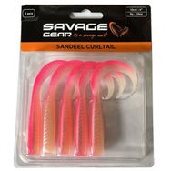Savage Gear LB Sandeel Curltail 7 cm Pink Glow 6 Adet Suni Balık Yemi