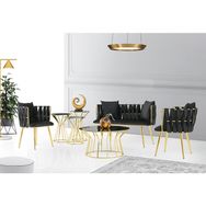 Says Metal Siyah Gold Çay Seti