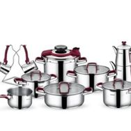 Schafer 18 Parça Bordo Compakt Çelik Çeyiz Seti