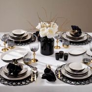 Schafer Adel Black 56 Parça Yemek Takımı