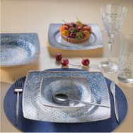 Schafer Earth Mavi 24 Parça Yemek Takımı