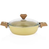 Schafer Fiesta Seramik 24 cm Yeşil Basık Tencere