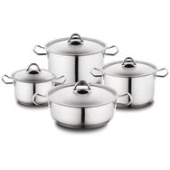 Schafer Flat Inox 8 Parça Çelik Tencere Seti