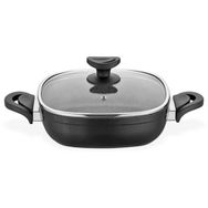 Schafer Gastronomie Granit 24cm Basık Siyah Tencere