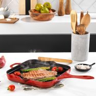 Schafer Guss Chef Döküm Kare 28 cm Grill Tava