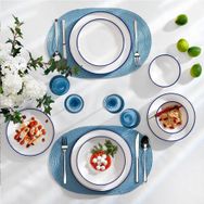 Schafer Iconic 24 Parça Lacivert01 Yemek Takımı