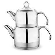Schafer Inox Ada Metal Büyük Boy Çelik Çaydanlık Takımı