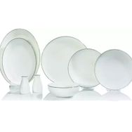 Schafer Jolly Platin Bone 56 Parça Porselen Yemek Takımı