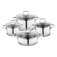 Schafer Stahl Inox 8 Parça Çelik Tencere Seti