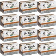Schesir 12x70 gr Ton Balık ve Levrekli Naturel Kedi Konservesi