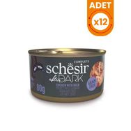 Schesir 12x80 gr After Dark Et Suyu içinde Tavuklu ve Ördekli Yetişkin Kedi Konservesi