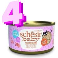 Schesir 4x70 gr Tavuklu ve Somonlu Yavru Kedi Konservesi