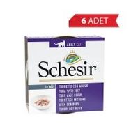 Schesir 6x85 gr Jöle İçinde Sığır Etli ve Ton Balıklı Kedi Konservesi