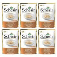 Schesir 6x85 gr Kıyılmış Tavuklu Soslu Pouch Kedi Konservesi