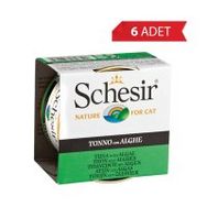 Schesir 6x85 gr Ton Balıklı ve Yosunlu Kedi Konservesi