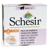 Schesir 70 gr Salsa Soslu Tavuklu ve Karidesli Kedi Konservesi