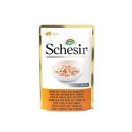 Schesir 85 gr Pouch Jelly Tavuklu Karidesli Kıyılmış Yaş Kedi Maması