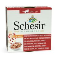 Schesir 85 gr Salads Poke Ton Hamsi Tatlı Patates Yaban Mersinli Kedi Salatası