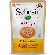 Schesir 85 gr Yetişkin Kediler İçin Doğal Tavuklu ve Balkabaklı Tamamlayıcı Mama