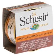 Schesir Cat Broth Naturel Sauce Ton Balıklı ve Somonlu 70 gr Kedi Konservesi