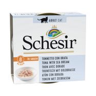 Schesir Cat İn Sauce 70 gr Ton ve Çipura Balıklı Doğal Soslu Kedi Konservesi