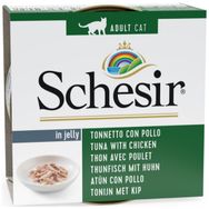 Schesir Cat Jelly Ton Balıklı ve Tavuk Filetolu 85 gr Kedi Konservesi