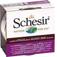 Schesir Suda Pişirilmiş Sığır Etli ve Tavuklu 85 gr Kedi Konservesi