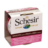 Schesir Suda Pişirilmiş Ton Balıklı ve Tavuklu 12x85 gr Yetişkin Kedi Konservesi
