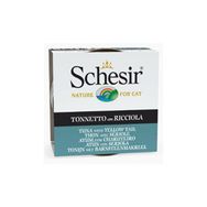 Schesir Ton Balıklı ve Sarı Kuyruk Balıklı Jöleli 85 gr Konserve Yetişkin Kedi Maması