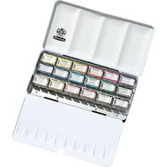 Schmincke 74318 Horadam Aquarell 18 X Tam Tablet Metal Kutu Artist Sulu Boya Seti