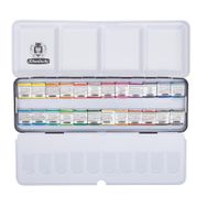 Schmincke 74424 Horadam Aquarell 24 X Yarım Tablet Metal Kutu Artist Sulu Boya Seti
