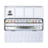 Schmincke 75412 Akademie Aquarell Metal Kutu 12 x Yarım Tablet Sulu Boya Seti