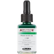 Schmincke Aero Color No:501 Brilliant Green 28 ML Akrilik Mürekkep