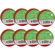 Schneider 2420100 8 Adet 19 mm x 20 m Kırmızı İzole Elektrik Bandı