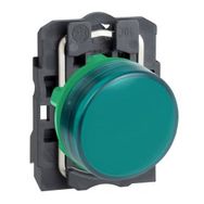 Schneider 3389110903850 Electric 230...240V EÇap 22 Düz Lens Ntegre Led'Li Yeşil Eksikisz Pilot Işığı