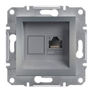 Schneider 3606480730641 Electric Eph4700162 Asfora Çelik Tekli Rj45 Cat6 Utp Telefon Prizi