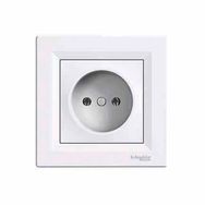 Schneider B60486048 Beyaz Asfora Topraklı Priz