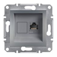 Schneider Electric EPH4700162 Asfora Çelik Tekli Rj45 Cat6 Utp Telefon Prizi