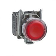 Schneider Electric XB4BW34B5 Kırmızı Işıklı Ø22 Yaylı Dönüş 1Na+1Nk 24V Buton